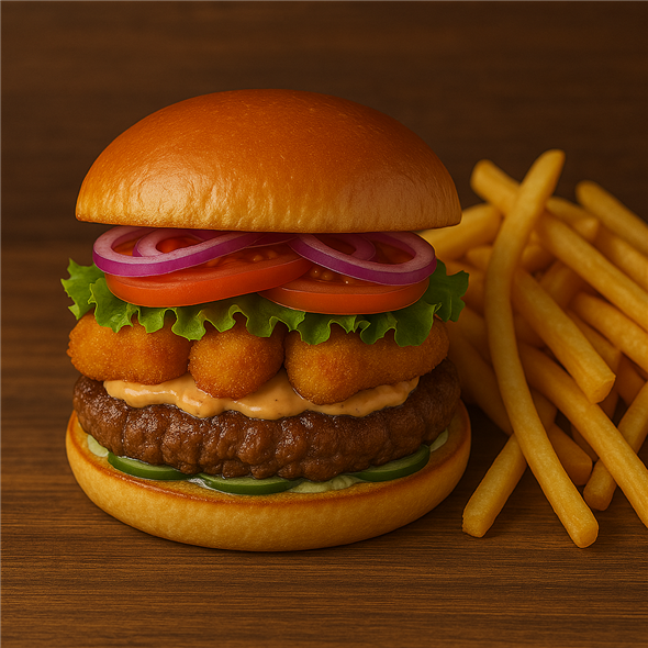 Mozarellasticksburger