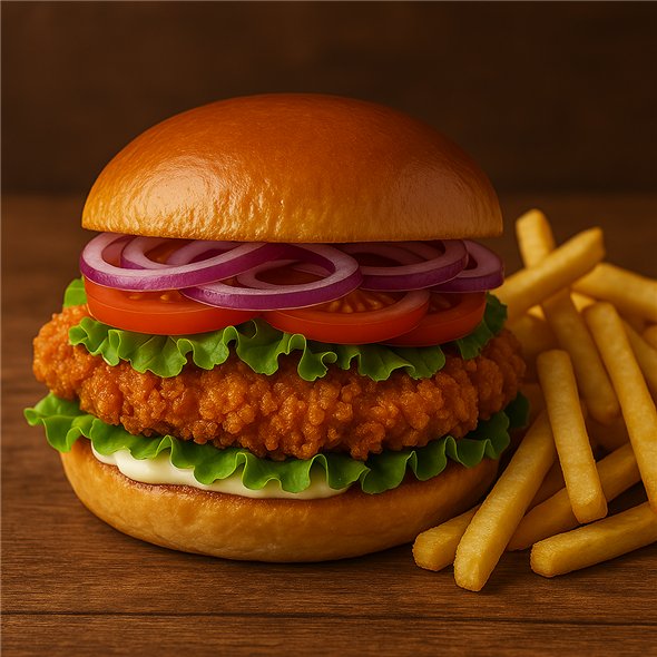Chicken burger alm.