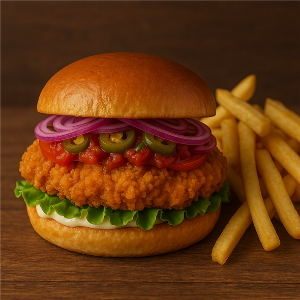 Mexicansk chicken burger