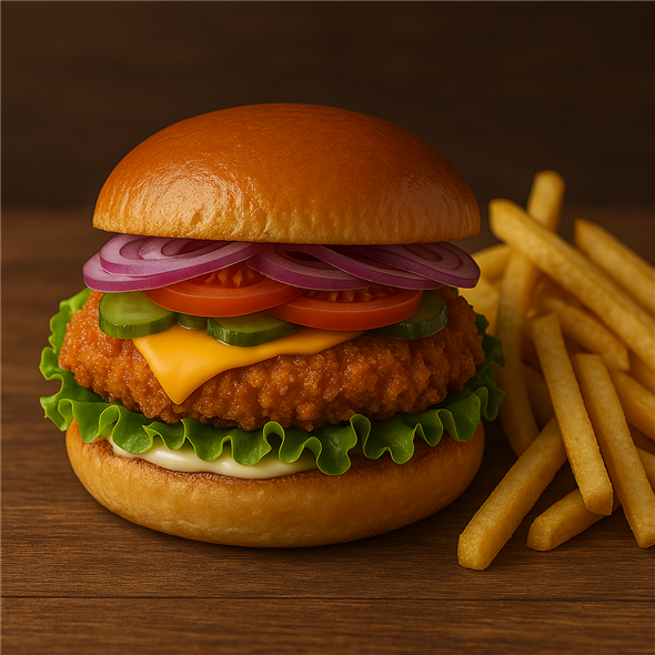 Chicken cheese burger