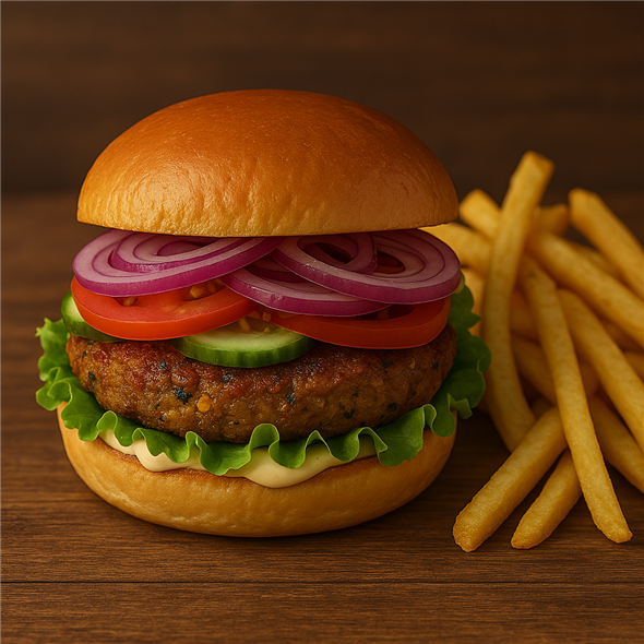 Vegetar burger alm.