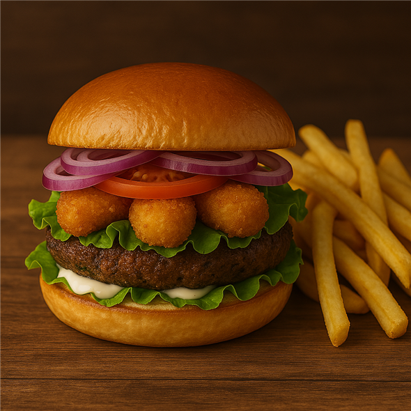 Vegetar Mozzarellasticks burger