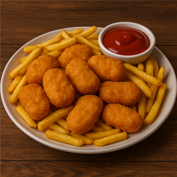 10 nuggets + pommes frites