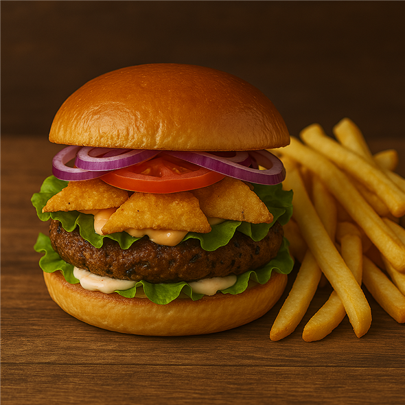 Vegetar Nachos Triangel burger